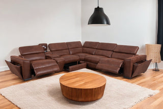 Empire 5 Seat Corner Electric Recliner - Brown